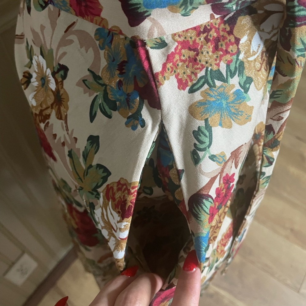 Mint Limit Women Tosa Floral Printed Multi-Color Midi Dress Size Large - Picture 7 of 16